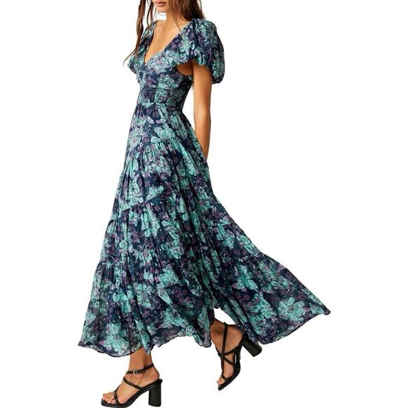 Free People Dresses & Skirts - Free People Sundrenched Floral Tiered Maxi Sundress Small S NEW $168
